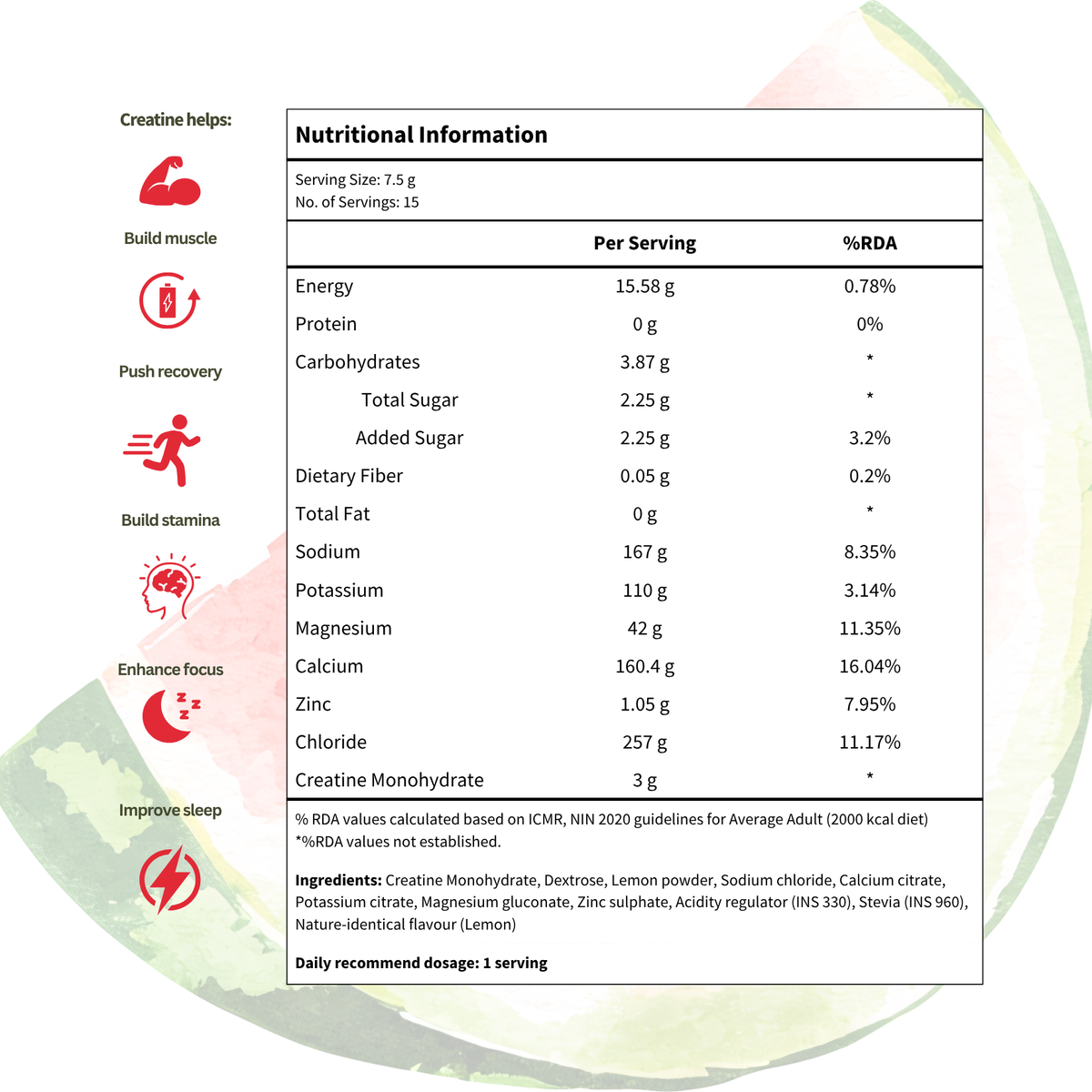 Creatine Electrolytes - Watermelon